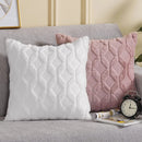 Axyaa White Plush Cushion Cover 45x45 30x50 Pillowcase for Soft Living Room Decor