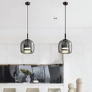 Axyaa Italian Glass Chandelier Modern Minimalist Design Hanging Light for Restaurant, Bar, Bedroom