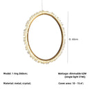 Axyaa Gold Metal LED Chandelier for Modern Home Decor