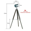 Axyaa Wooden Tripod Floor Lamp - Industrial Vintage Style for Home, Study, Bar, Hotel