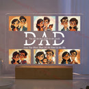 Axyaa Personalized 3D Acrylic Lamp for Mom Dad Love Family Birthday Gift