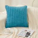 Axyaa Striped Faux Rabbit Fur Pillowcase Cojines - Modern Nordic Solid Color
