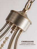 Axyaa Pearl Crystal Lamp: American Retro Villa Silver High-End Living Room, Bedroom, Dining Room