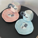 Cute Cat Coffee Cup Set by Axyaa