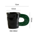 Nordic Alien Large Handle Ceramic Mug 300ML Cup by Axyaa
