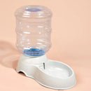 Axyaa Pet Feeder Waterer Combo Large Capacity Dispenser Dog Cat Plastic Bowl