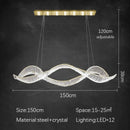 Axyaa Luxury Crystal Chandelier - Modern Minimalist Design for Dining Table, Bar, and Desk