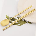 Axyaa Stainless Steel Sushi Chopsticks & Spoon Set: High-Quality Reusable Tableware
