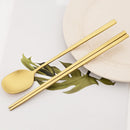 Axyaa Stainless Steel Sushi Chopsticks & Spoon Set: High-Quality Reusable Tableware
