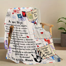 Axyaa Vintage Spanish Love Letter Flannel Blanket - Ultra-Soft All-Season Cozy Bed Throw