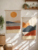 Axyaa Bohemian Fringed Vertical Tapestry Wall Hanging - Aesthetic Home Decor