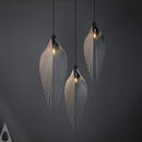 Axyaa LED Leaf Chandelier: Minimalist Modern Pendant Light for Home Decor