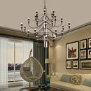 Axyaa Nordic Silver Gold Black Chandelier: Elegant Suspension Lamp for Living Room & Bedroom