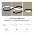 Axyaa LED Pendant Light Bar Remote Dimming Chandelier