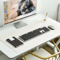 Axyaa Desk Pad Mouse Pad Faux Leather Table Cover Dual Use Writing Mat