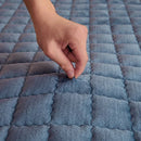 Axyaa Velvet Mattress Topper Blue Mattress - Quilted Thickened Skin-friendly Bed Linen
