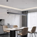 Axyaa Modern Black LED Chandelier for Office Dining Bar Kitchen Island