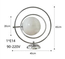 Axyaa Chrome Metal Desk Lamp - Vintage Nordic Style Table Lamp for Living Room & Bedroom