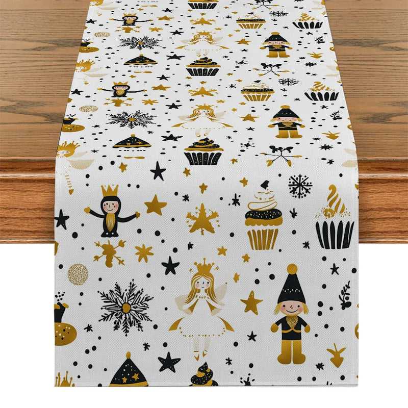 Axyaa Polka Dot Table Runner for Kitchen, Dining & Party Decor