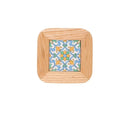 Axyaa Oak Wood Plate Mat - Light Luxury Insulation Pad for Dining Table