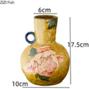 Ceramic Hydroponic Vase by Axyaa: Unique Single Ear Artistic Flower Vase Dried Flower Crafts