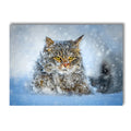 Axyaa Winter Snow Animals Canvas Wall Art Print for Living Room