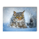 Axyaa Winter Snow Animals Canvas Wall Art Print for Living Room