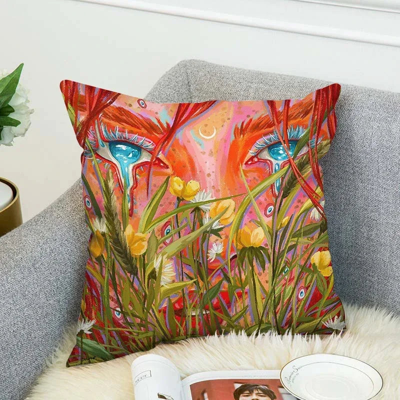 Axyaa 40x40 Jane Koluga Art Pillow Cover for Home Decor and Car Sofa Fall Theme