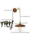 Axyaa Nordic Wood LED Wall Lamp with Pull Chain Switch