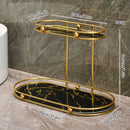 Axyaa Gold Vanity Organizer Shelf for Perfume, Makeup, and Cosmetics Storage