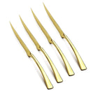 Axyaa Stainless Steel Gold Rainbow Steak Knives Set