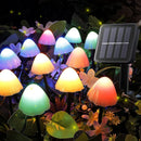 Axyaa Solar Mushroom Lights - 10/20 Patio Fairy Lights with Remote Control