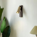 Natural Stone Wood Wall Lamp With Switch Sconce - Axyaa Bedside Reading Light