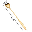 Axyaa Stainless Steel Long Handle Mini Spoon for Dessert Coffee Ice Cream