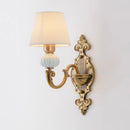 Axyaa Antique Ceramic Wall Lamp for Bedroom and Living Room