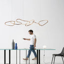 Axyaa Modern Ring LED Pendant Chandelier for Living Room, Dining Room, Bedroom, Kitchen