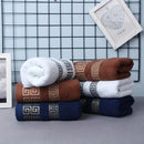 Axyaa Geometric Jacquard Cotton Towel Set: Soft, Absorbent Hand & Bath Towels