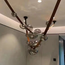 Axyaa Glass LED Chandelier for Stylish Home Decor