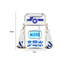 Axyaa Cute Flat Water Bottle 850ml with Strap Straw, BPA Free Kawaii Portable Gym Drink Bottle