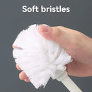 Axyaa Long Handle Toilet Brush with Standing Base - Bathroom Cleaning Tool