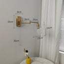 Axyaa Glass LED Wall Light Sconce, Left/Right Arm Rotation, Modern Nordic Design