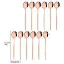 Axyaa Rose Gold Stainless Steel Cutlery Set - 12 Pieces