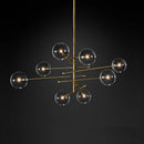Axyaa Bronze Glass Bubble Chandelier Pendant Light for Modern Room Decor
