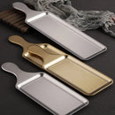 Axyaa Stainless Steel Steak Tray, Rectangular Plate for BBQ and Snacks