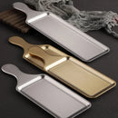 Axyaa Stainless Steel Rectangular Steak Tray for Western Food, BBQ, or Snacks, Korean Style