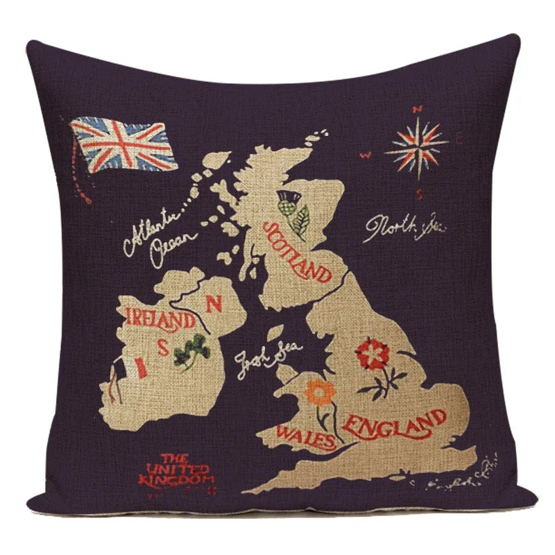 Axyaa British Flag Soldiers Pillow Cover - London England Theme
