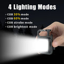 Axyaa Mini COB Keychain Flashlight: 4 Lighting Modes, Magnet, Portable for Camping & Home