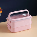 Axyaa Wheat Straw Microwave Lunch Box for Kids - Portable Bento Container