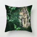 Axyaa Wildlife Wolf Decorative Pillow Sleeve for Home and Office Décor