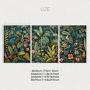 Vintage Jungleland Flower Canvas Set by Axyaa - Tropical Inspired Wall Art